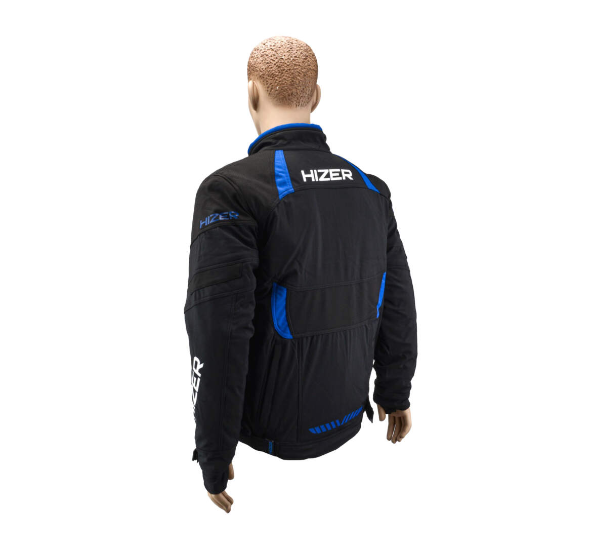 Куртка для снегохода HIZER №2 black-blue (текстиль) (L)